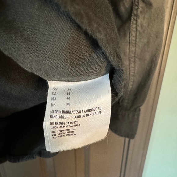 🦅 AE Dip Dye Long Sleeve Button Down Shirt - Picture 5 of 9